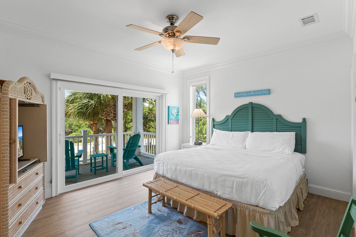 Wake to a serene coastal escape. Crisp linens, soft sea breezes, and natural light invite you to unwind and recharge in your private retreat.