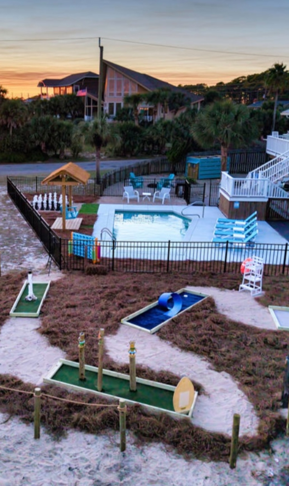 Private coastal-themed miniature golf course.