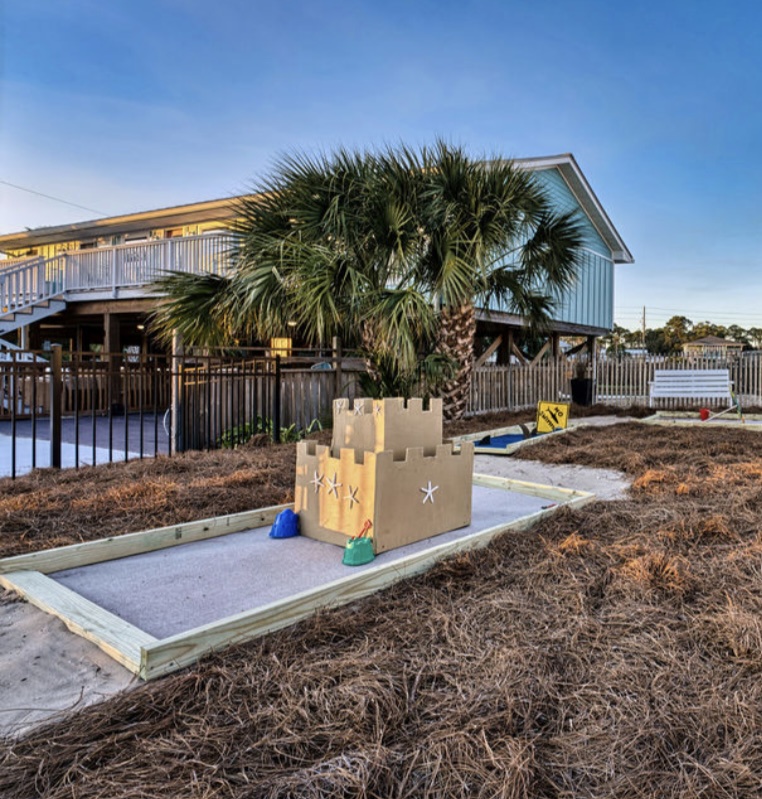 Private coastal-themed miniature golf course.