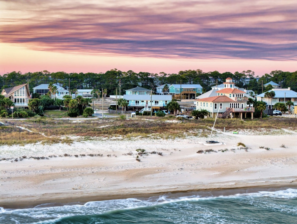 First-tier home directly across from a public beach path