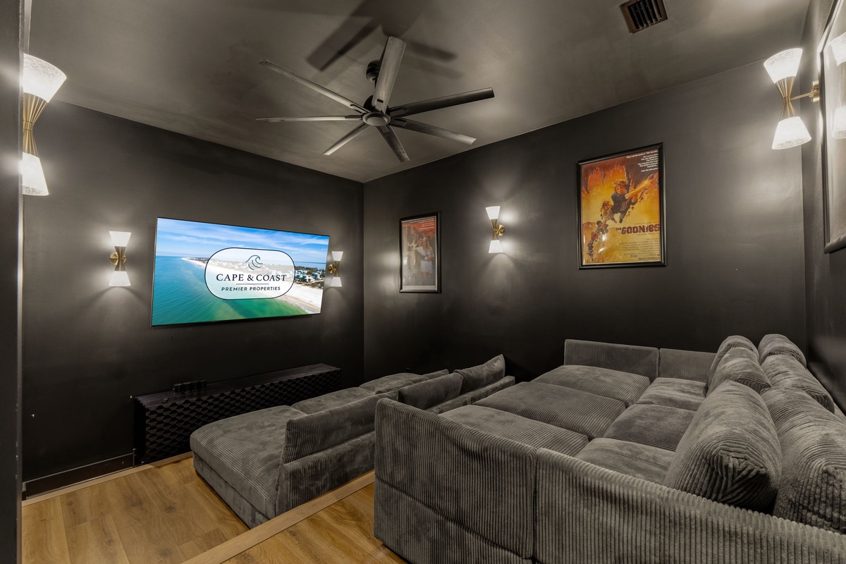 Sink into plush theater seating and enjoy your favorite movies on a big screen—your private cinema awaits for cozy nights in.
