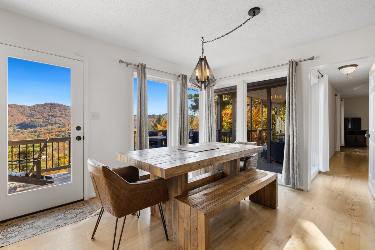 Dining Area with Mountain Views