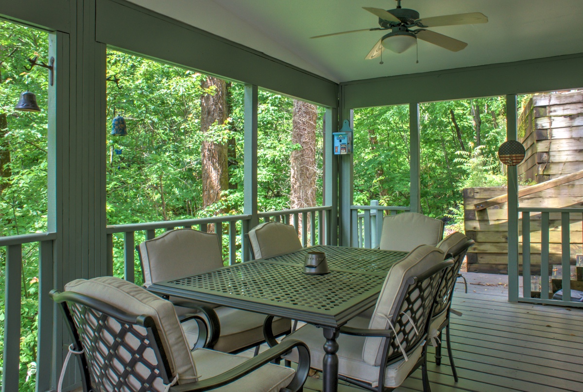 Covered Deck with Dining Area