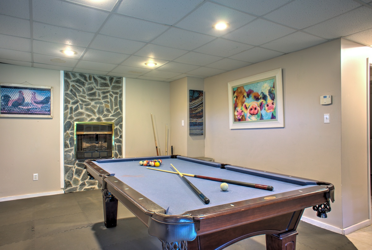 Recreation Room w/ Pool Table