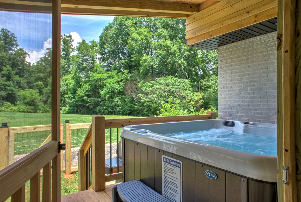 Soak in the Bubbly Hot Tub