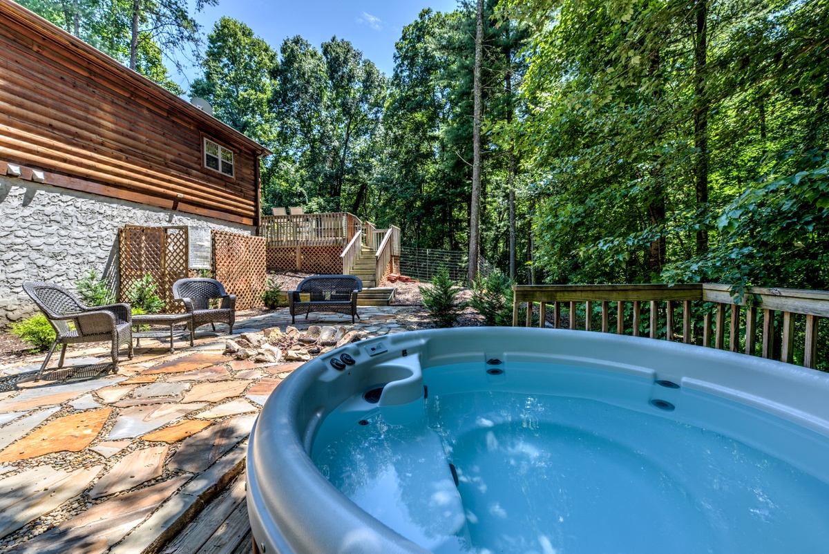 Soak In the Private Hot Tub