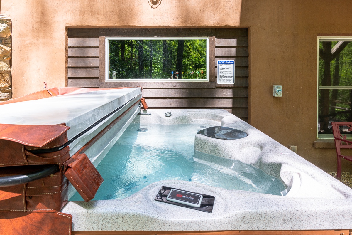 Soak in the Private Hot Tub