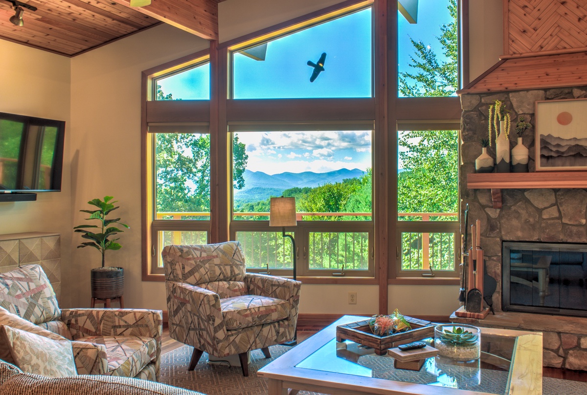 Take in the Mountain Views from the Main Level Living Area