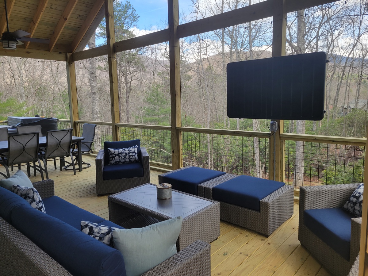 Patio Area w/ Outdoor TV and Seating