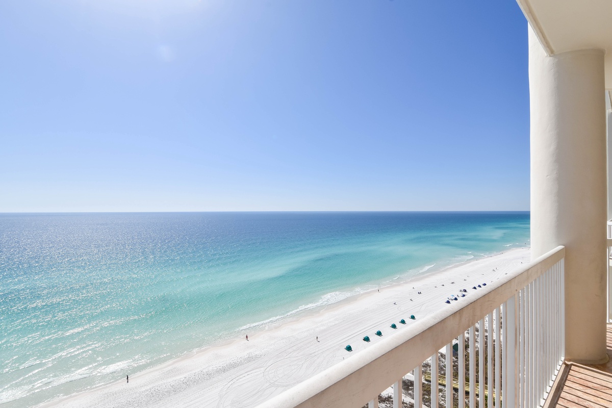 Silver Beach Towers West 1703 - Balcony with Stunning Gulf Views