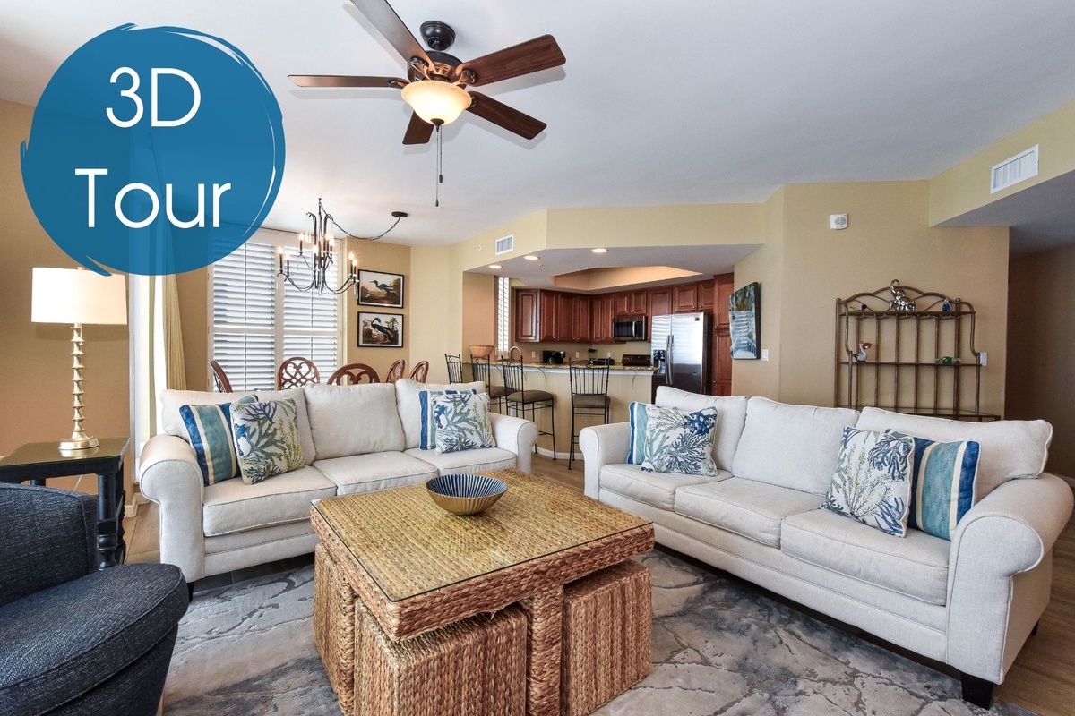 Silver Beach Towers West 1406 - Living Area