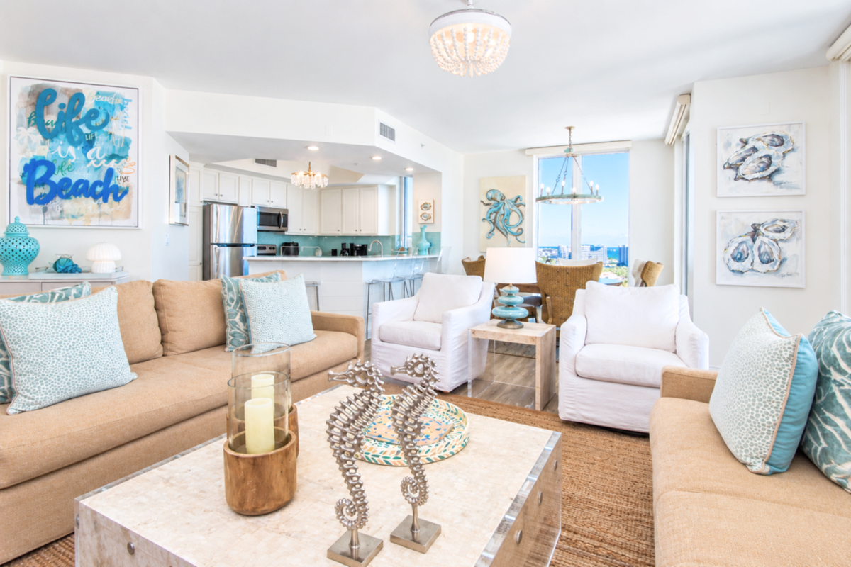 Silver Beach Towers East 1601 - Spacious Living Area