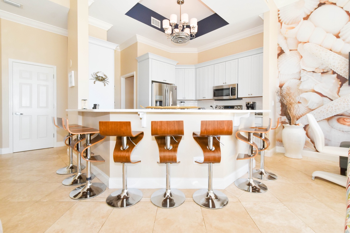 Silver Shells St. Croix 201- Breakfast Bar Area