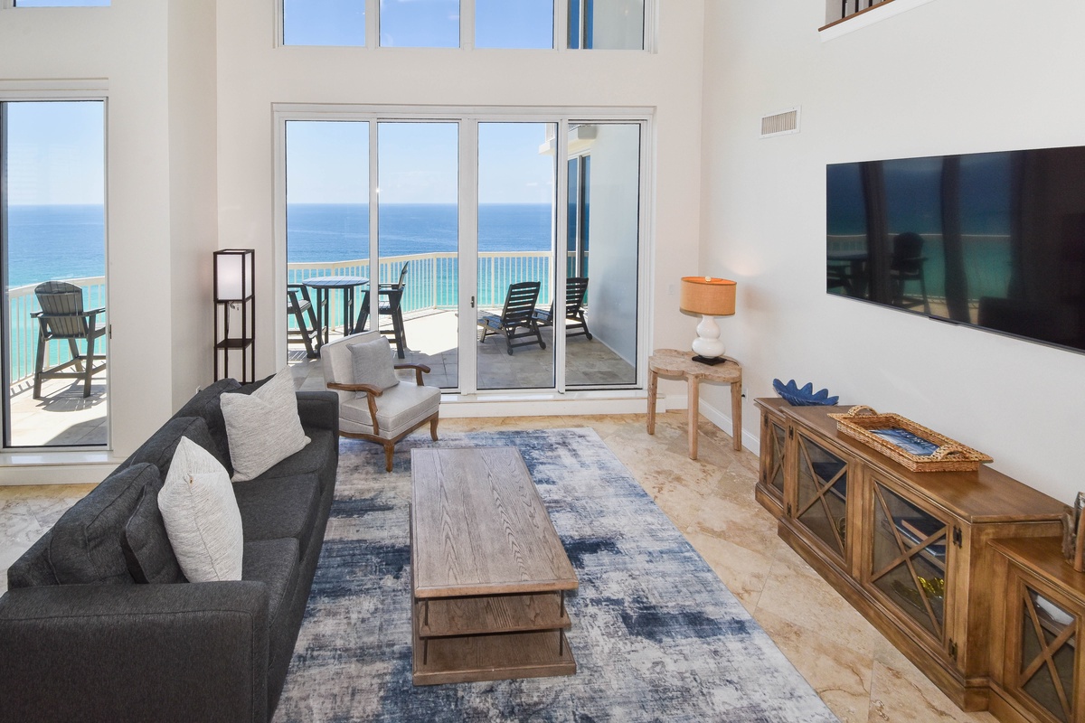 Silver Beach Towers West Penthouse 1901 - Living Area