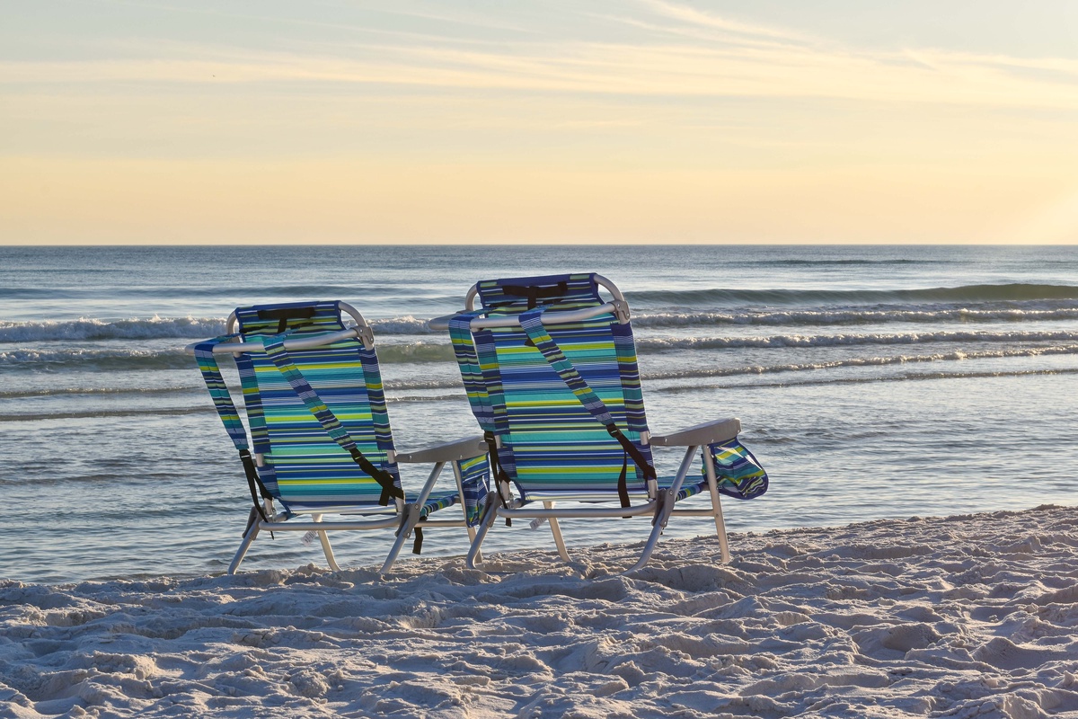 2 Backpack Beach Chairs Included!