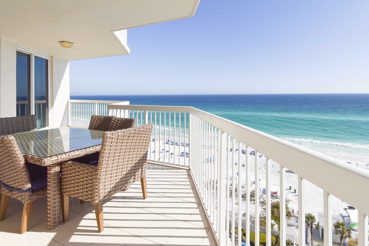 Silver Beach Towers East 1006 - Balcony with Gulf View