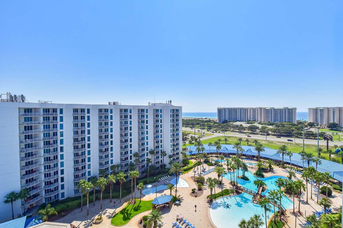 The Palms of Destin 21203 - Balcony View of Resort Pool and the Gulf