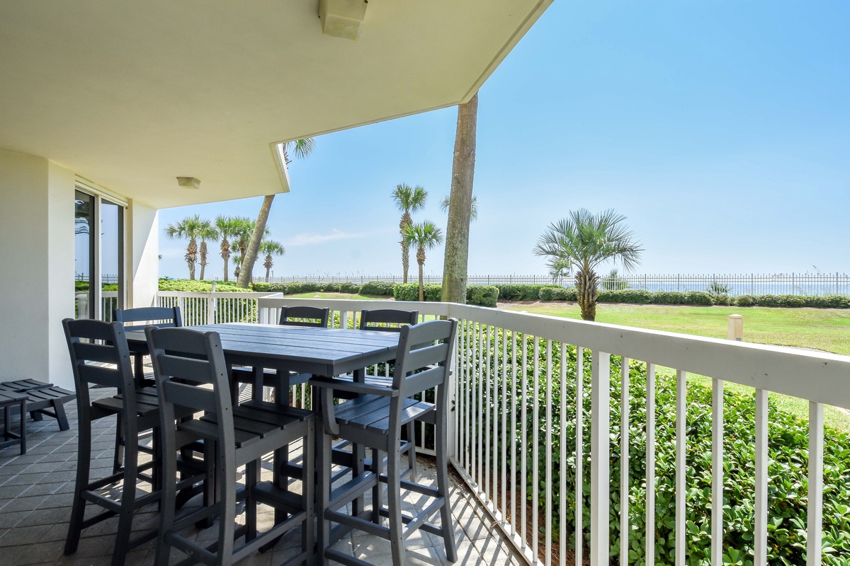 Silver Beach Towers West 106- Patio View