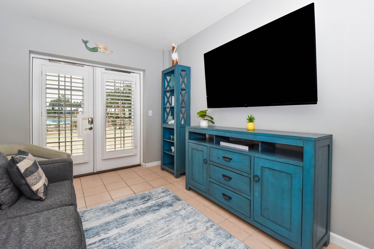 Silver Shells St. Croix Cabana 8 - Living Area with Flat Screen TV