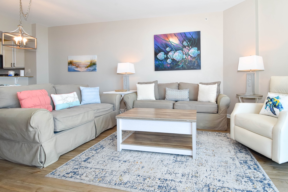 The Palms of Destin 1610 - Living Area with Plenty of Seating