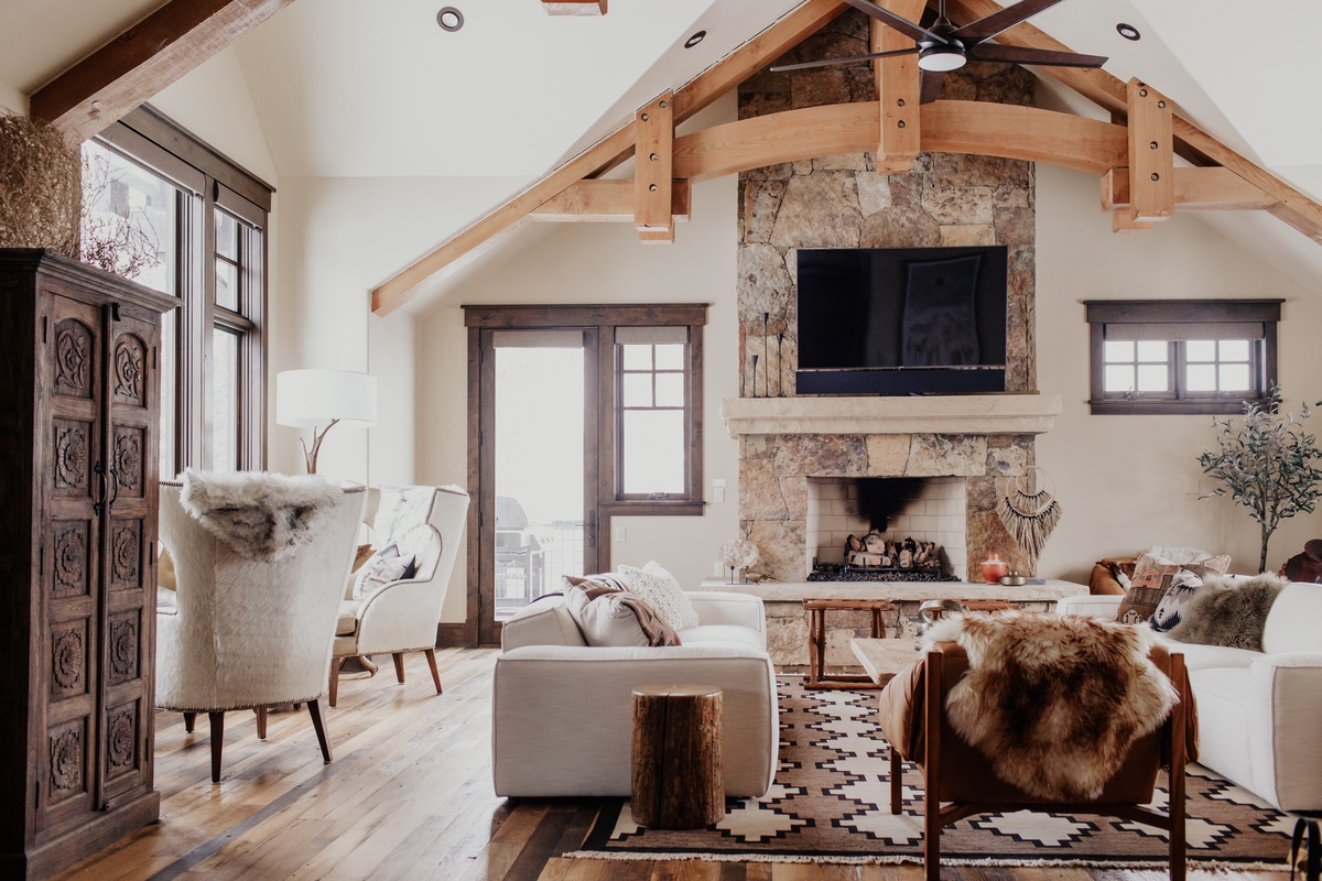 Interior photo of the living room of one of our Colorado vacation rentals.