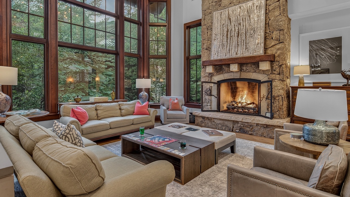 Great Room, Main Level - Seating area with fireplace
