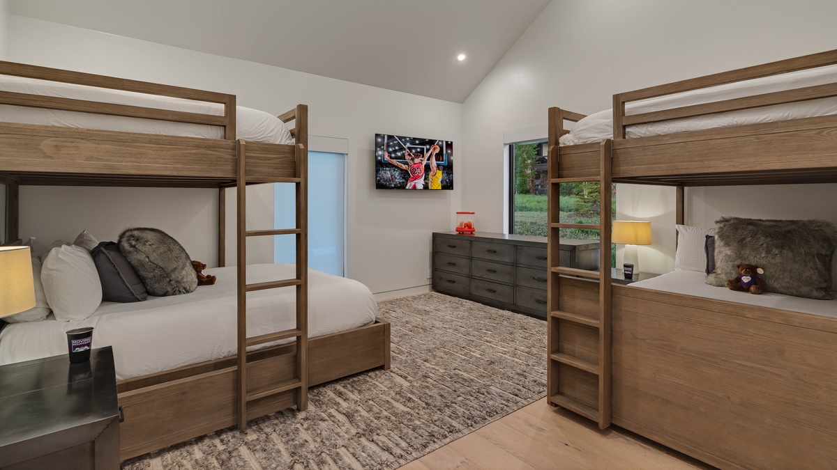 Bedroom 4, Upper Level - Two full-over-full bunks