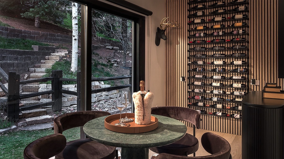 Wine Room, Main Level - Round table with views