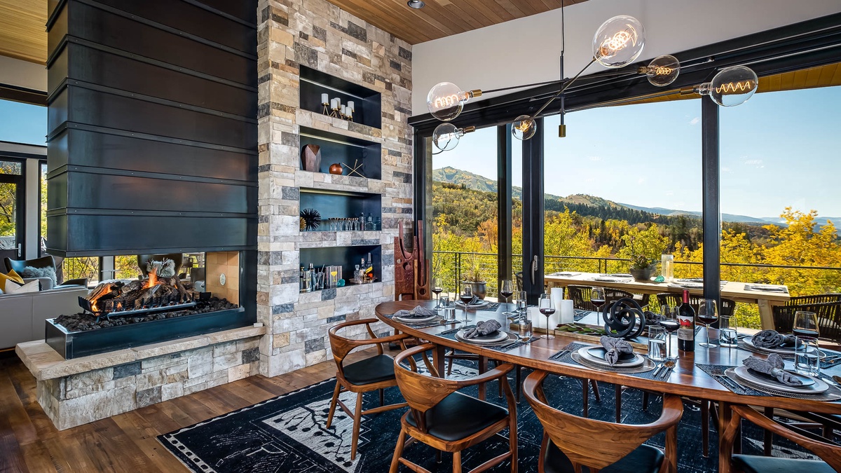 Dining Area, Main Level - Gather, dine, and enjoy stunning mountain views.