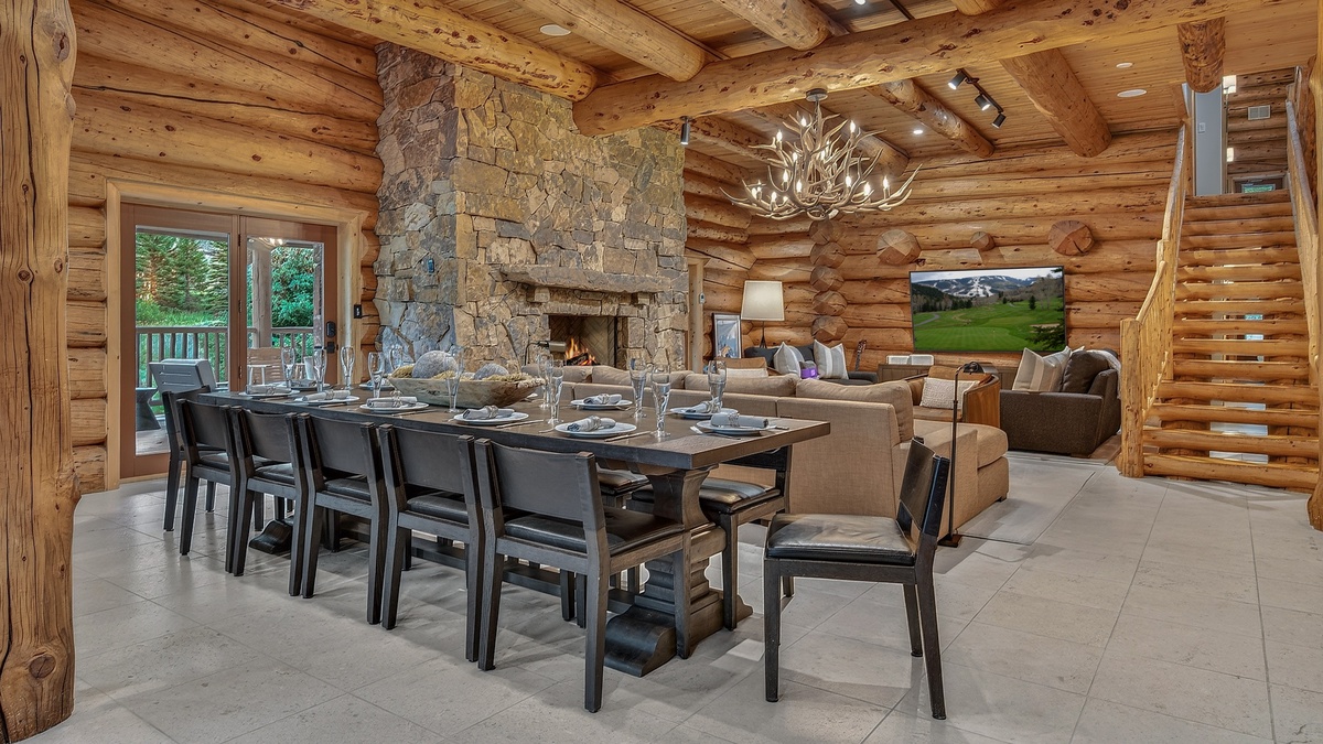 Dining Area, Main Level - Dining table beside windows