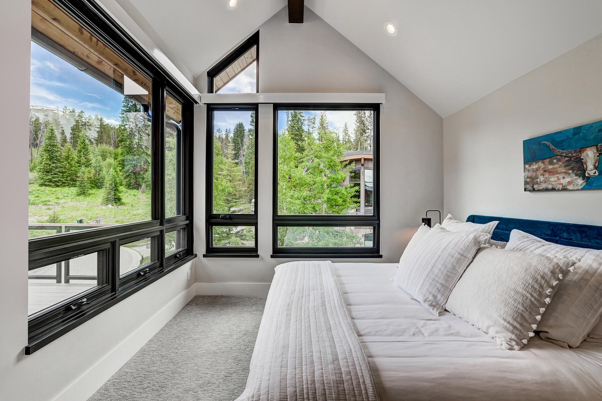 Bedroom 2, Upper Level - King with private balcony and great views