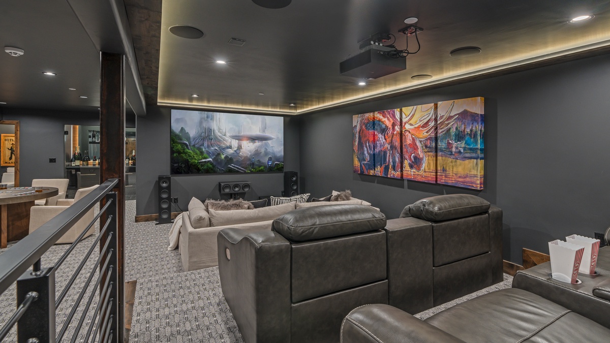 Theater room on lower level