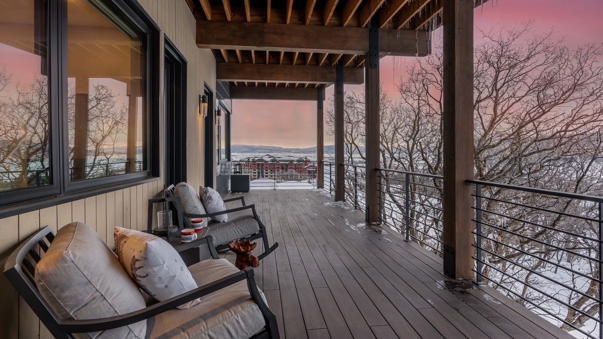 Lower level back deck can be accessed from either of the three lower level bedrooms