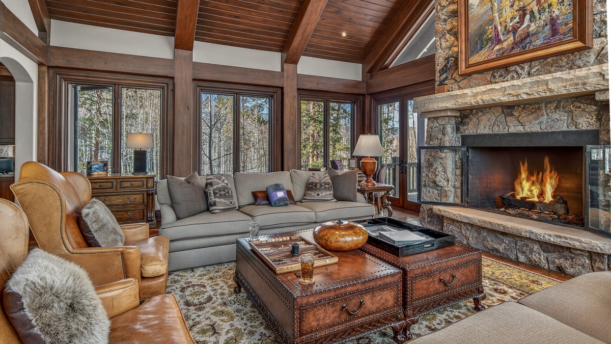 Great Room, Main Level - Comfortable seating area with fireplace