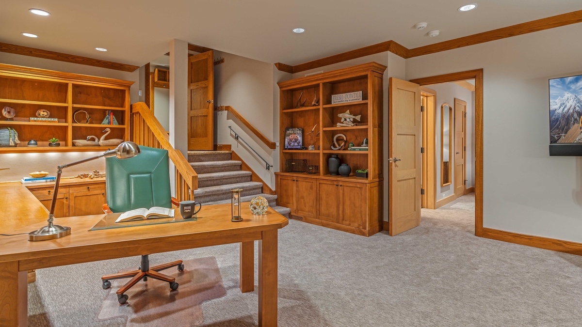 Spacious office on main level, right off the kitchen