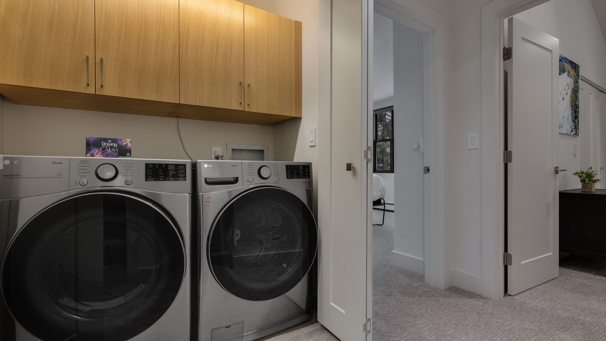 Laundry room on upper level