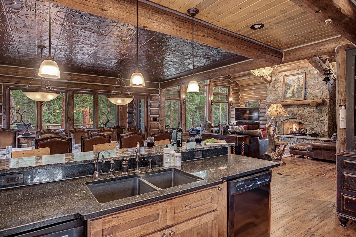 Kitchen, Main Level - Double sink with surrounding countertops