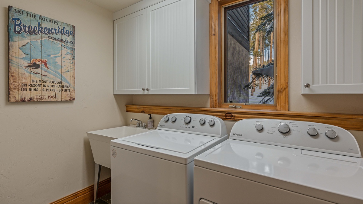 Laundry room on lower level