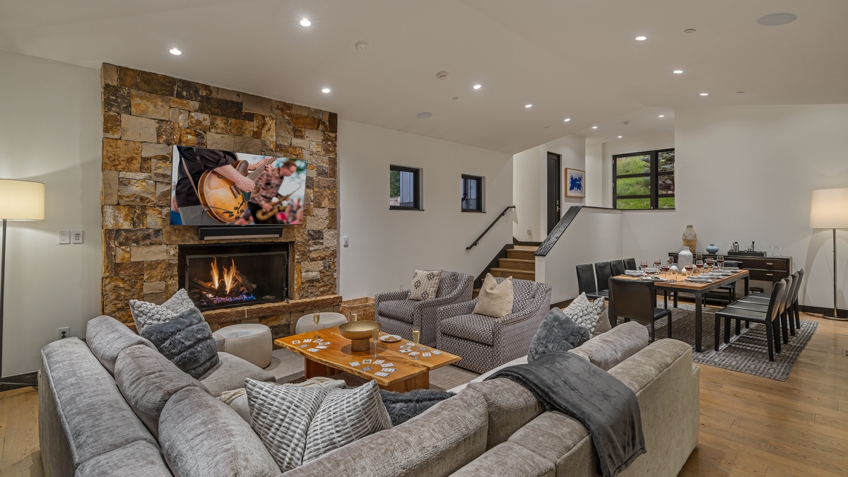 Great room looking into dining area on main level