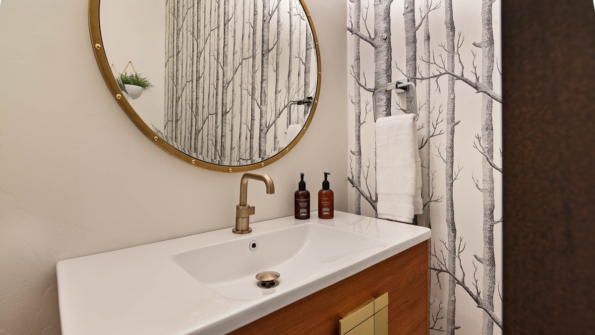 Main level powder room