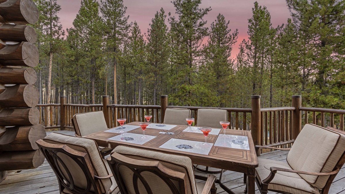 Main level wrap-around deck seating