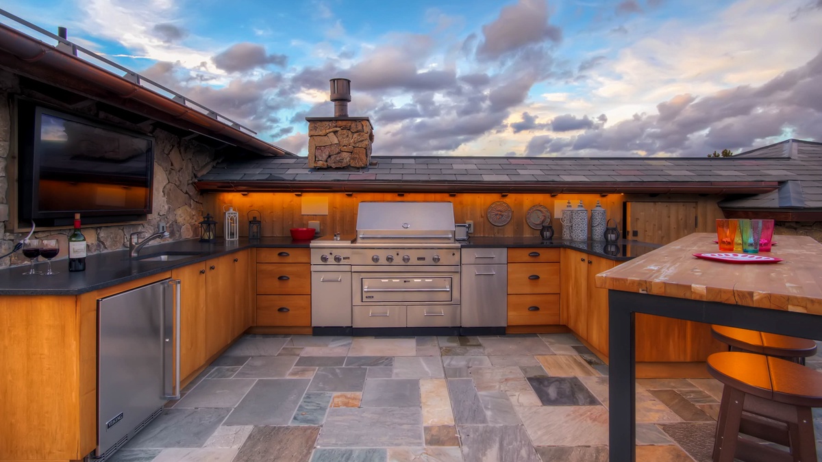 Rooftop BBQ station and ultimate outdoor kitchen