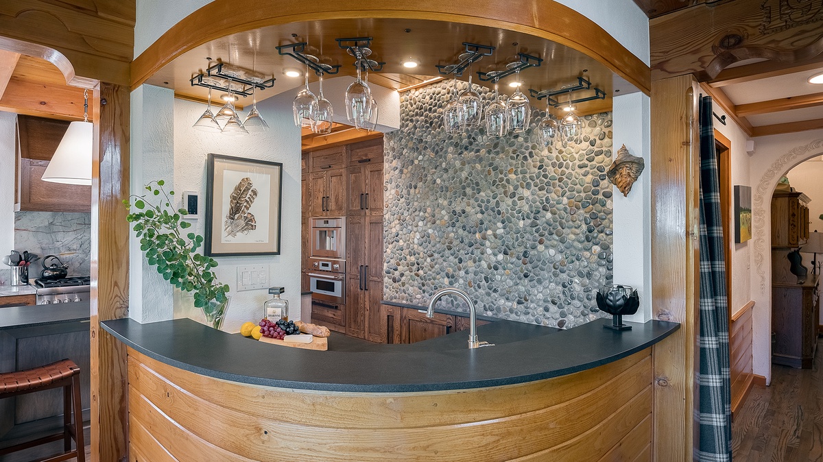 Kitchen, Main Level - Bar counter with seating