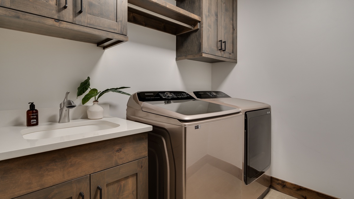 Laundry room on the lower level