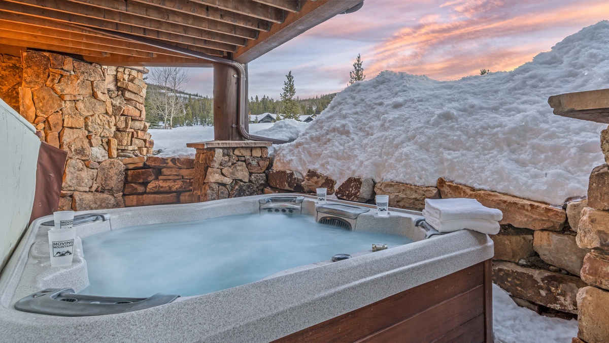 Relaxing private hot tub on lower level
