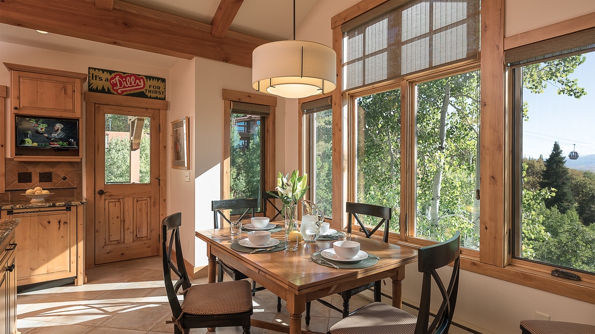 Kitchen, Main Level - Breakfast nook with views