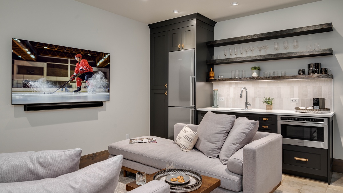 Family room on lower level