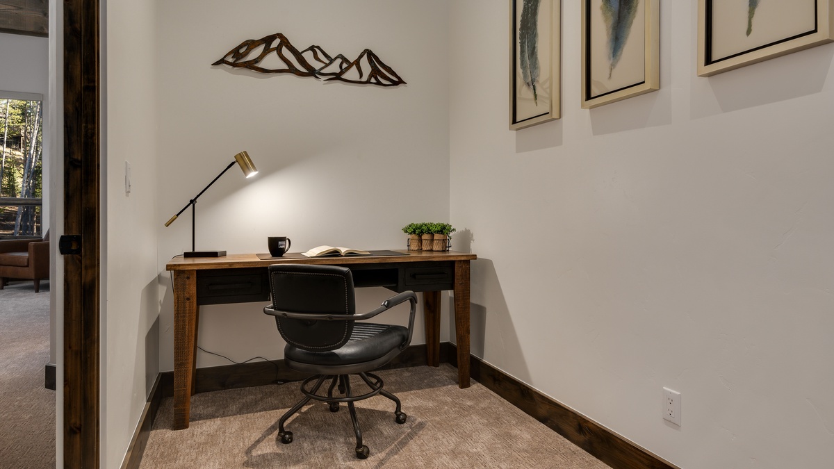 Office nook on upper level