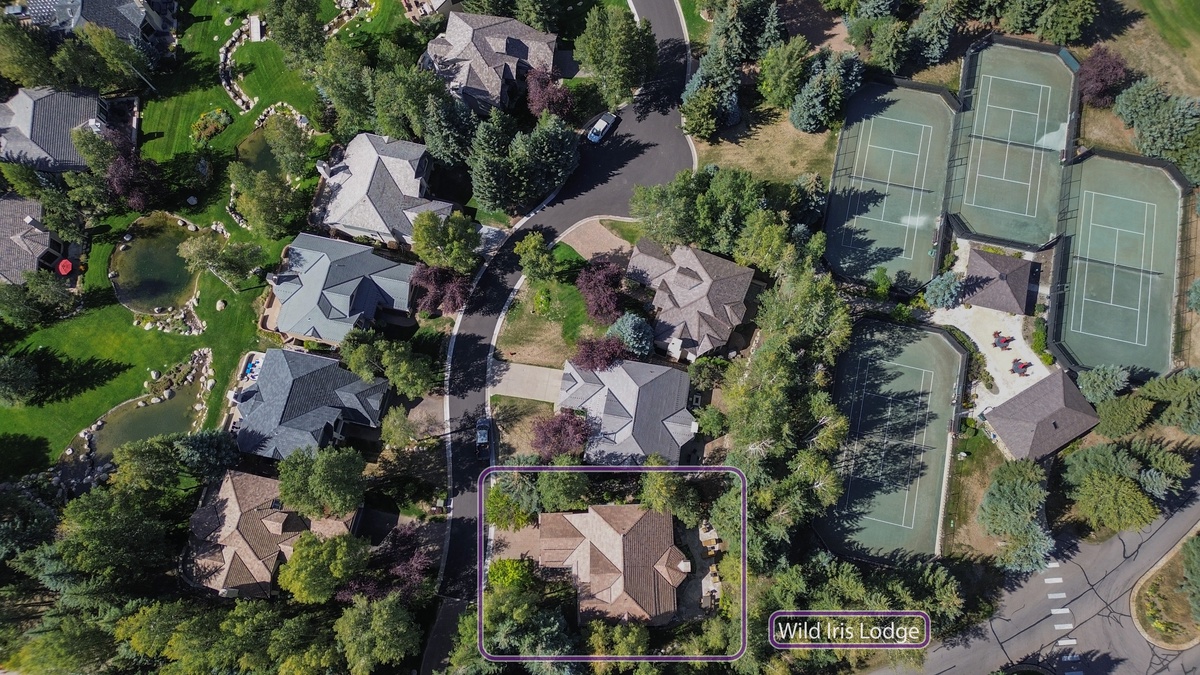 Exterior - Aerial view of the home and surrounding neighborhood