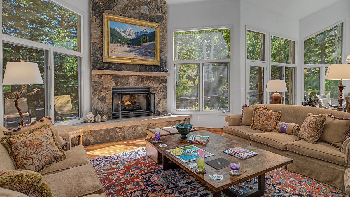 Great Room, Main Level - Fireplace with seating area